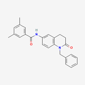 molecular formula C25H24N2O2 B2696359 N-(1-苄基-2-氧代-1,2,3,4-四氢喹啉-6-基)-3,5-二甲基苯甲酰胺 CAS No. 954608-82-3