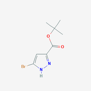 molecular formula C8H11BrN2O2 B2696362 叔丁基-5-溴-1H-吡唑-3-甲酸酯 CAS No. 2089292-35-1