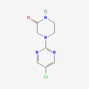 molecular formula C8H9ClN4O B2696375 4-(5-Chloropyrimidin-2-yl)piperazin-2-one CAS No. 2034552-90-2