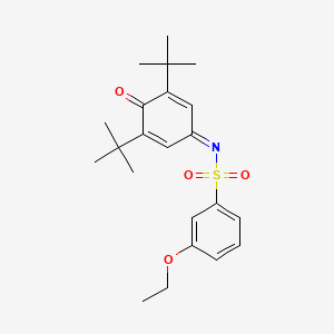 molecular formula C22H29NO4S B2696376 N-(3,5-di-tert-butyl-4-oxocyclohexa-2,5-dien-1-ylidene)-3-ethoxybenzene-1-sulfonamide CAS No. 86604-33-3