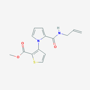 molecular formula C14H14N2O3S B2696439 methyl 3-{2-[(allylamino)carbonyl]-1H-pyrrol-1-yl}-2-thiophenecarboxylate CAS No. 477863-85-7
