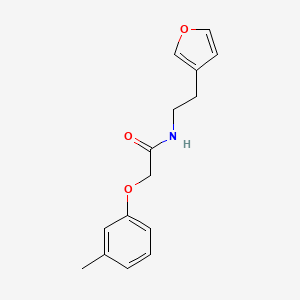 molecular formula C15H17NO3 B2696440 N-[2-(FURAN-3-YL)ETHYL]-2-(3-METHYLPHENOXY)ACETAMIDE CAS No. 1428355-40-1