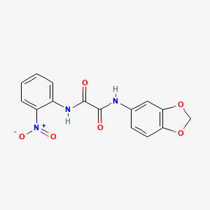 molecular formula C15H11N3O6 B2696441 N1-(benzo[d][1,3]dioxol-5-yl)-N2-(2-nitrophenyl)oxalamide CAS No. 899744-26-4