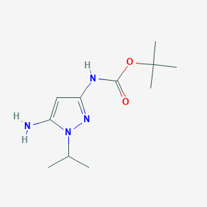 molecular formula C11H20N4O2 B2696477 tert-butyl (5-amino-1-isopropyl-1H-pyrazol-3-yl)carbamate CAS No. 2226033-92-5