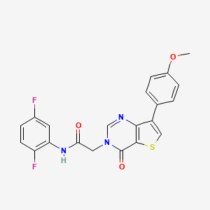 molecular formula C21H15F2N3O3S B2696513 N-(2,5-difluorophenyl)-2-[7-(4-methoxyphenyl)-4-oxothieno[3,2-d]pyrimidin-3(4H)-yl]acetamide CAS No. 1207018-25-4