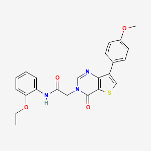 molecular formula C23H21N3O4S B2696535 N-(2-ethoxyphenyl)-2-[7-(4-methoxyphenyl)-4-oxo-3H,4H-thieno[3,2-d]pyrimidin-3-yl]acetamide CAS No. 1207048-94-9