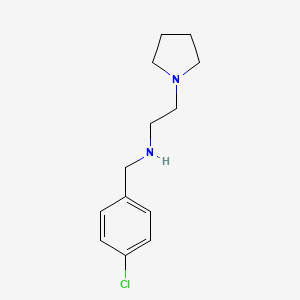 molecular formula C13H19ClN2 B2696564 [(4-Chlorophenyl)methyl][2-(pyrrolidin-1-YL)ethyl]amine CAS No. 105479-08-1