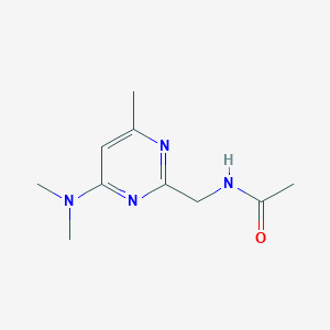 molecular formula C10H16N4O B2696570 N-((4-(dimethylamino)-6-methylpyrimidin-2-yl)methyl)acetamide CAS No. 1797977-88-8