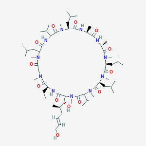 molecular formula C62H111N11O13 B026966 Cyclosporin metabolite m17 CAS No. 89270-28-0