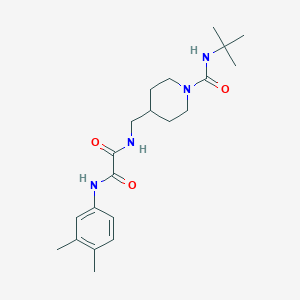 molecular formula C21H32N4O3 B2696620 N-{[1-(tert-butylcarbamoyl)piperidin-4-yl]methyl}-N'-(3,4-dimethylphenyl)ethanediamide CAS No. 1234929-41-9