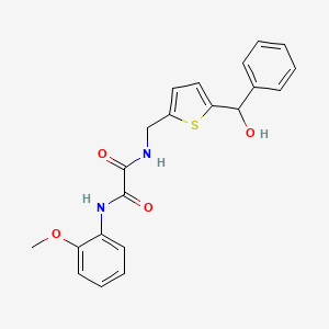 molecular formula C21H20N2O4S B2696636 N-({5-[hydroxy(phenyl)methyl]thiophen-2-yl}methyl)-N'-(2-methoxyphenyl)ethanediamide CAS No. 1797143-00-0
