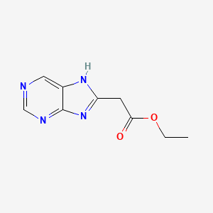 molecular formula C9H10N4O2 B2696638 ethyl 2-(9H-purin-8-yl)acetate CAS No. 1601084-36-9