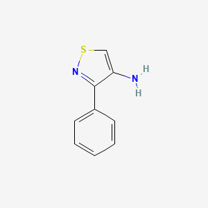 molecular formula C9H8N2S B2696685 3-Phenyl-1,2-thiazol-4-amine CAS No. 105689-22-3