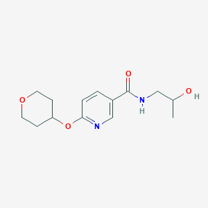 molecular formula C14H20N2O4 B2696704 N-(2-hydroxypropyl)-6-(oxan-4-yloxy)pyridine-3-carboxamide CAS No. 1903630-41-0