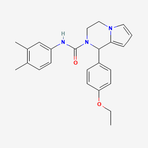 molecular formula C24H27N3O2 B2696752 N-(3,4-dimethylphenyl)-1-(4-ethoxyphenyl)-1H,2H,3H,4H-pyrrolo[1,2-a]pyrazine-2-carboxamide CAS No. 899960-72-6