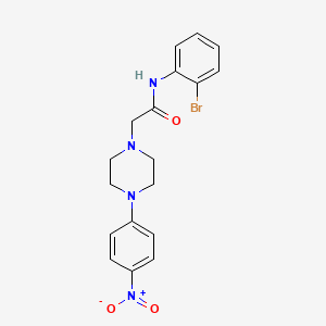 molecular formula C18H19BrN4O3 B2696782 N-(2-bromophenyl)-2-[4-(4-nitrophenyl)piperazin-1-yl]acetamide CAS No. 882080-27-5