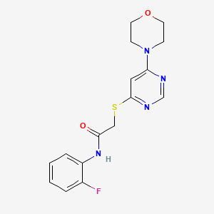 molecular formula C16H17FN4O2S B2696797 N-(2-fluorophenyl)-2-((6-morpholinopyrimidin-4-yl)thio)acetamide CAS No. 1202993-97-2