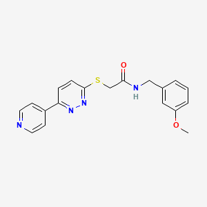 molecular formula C19H18N4O2S B2696815 N-[(3-methoxyphenyl)methyl]-2-(6-pyridin-4-ylpyridazin-3-yl)sulfanylacetamide CAS No. 894004-98-9