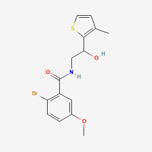 molecular formula C15H16BrNO3S B2696817 2-bromo-N-[2-hydroxy-2-(3-methylthiophen-2-yl)ethyl]-5-methoxybenzamide CAS No. 1351596-90-1