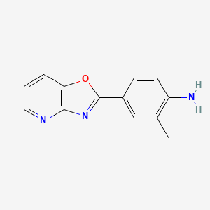 molecular formula C13H11N3O B2696837 2-Methyl-4-oxazolo[4,5-b]pyridin-2-yl-phenylamine 