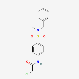 molecular formula C16H17ClN2O3S B2696901 N-{4-[benzyl(methyl)sulfamoyl]phenyl}-2-chloroacetamide CAS No. 879361-58-7