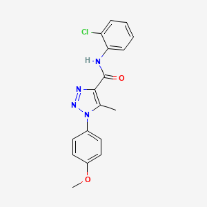 molecular formula C17H15ClN4O2 B2696944 N-(2-chlorophenyl)-1-(4-methoxyphenyl)-5-methyl-1H-1,2,3-triazole-4-carboxamide CAS No. 878734-16-8