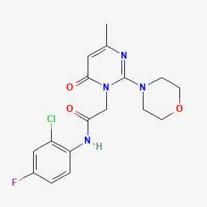 molecular formula C17H18ClFN4O3 B2697060 N-(2-chloro-4-fluorophenyl)-2-[4-methyl-2-(morpholin-4-yl)-6-oxo-1,6-dihydropyrimidin-1-yl]acetamide CAS No. 1251707-69-3
