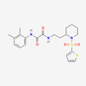 molecular formula C21H27N3O4S2 B2697109 N'-(2,3-dimethylphenyl)-N-{2-[1-(thiophene-2-sulfonyl)piperidin-2-yl]ethyl}ethanediamide CAS No. 898368-96-2