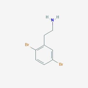 molecular formula C8H9Br2N B2697116 2-(2,5-Dibromophenyl)ethanamine CAS No. 1215916-78-1