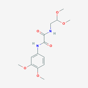 molecular formula C14H20N2O6 B2697123 N1-(2,2-dimethoxyethyl)-N2-(3,4-dimethoxyphenyl)oxalamide CAS No. 922987-44-8