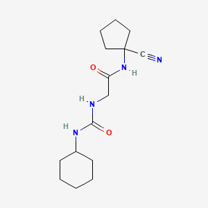 molecular formula C15H24N4O2 B2697133 N-(1-cyanocyclopentyl)-2-[(cyclohexylcarbamoyl)amino]acetamide CAS No. 1333913-08-8