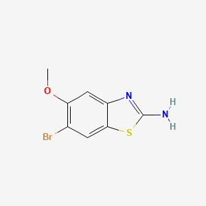 molecular formula C8H7BrN2OS B2697139 6-Bromo-5-methoxy-1,3-benzothiazol-2-amine CAS No. 1092120-21-2