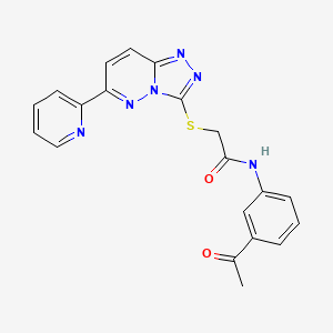 molecular formula C20H16N6O2S B2697164 N-(3-acetylphenyl)-2-{[6-(pyridin-2-yl)-[1,2,4]triazolo[4,3-b]pyridazin-3-yl]sulfanyl}acetamide CAS No. 891105-29-6