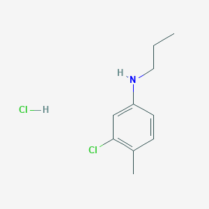 molecular formula C10H15Cl2N B2697167 3-Chloro-4-methyl-N-propylaniline hydrochloride CAS No. 2219408-02-1