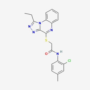 molecular formula C20H18ClN5OS B2697169 N-(2-Chloro-4-methylphenyl)-2-({1-ethyl-[1,2,4]triazolo[4,3-A]quinoxalin-4-YL}sulfanyl)acetamide CAS No. 1358825-77-0