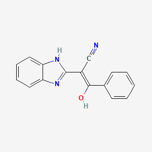 molecular formula C16H11N3O B2697222 (2Z)-2-(1H-1,3-BENZODIAZOL-2-YL)-3-HYDROXY-3-PHENYLPROP-2-ENENITRILE CAS No. 134259-13-5