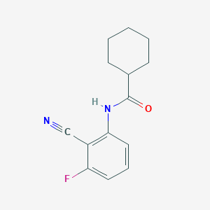 molecular formula C14H15FN2O B2697227 N-(2-cyano-3-fluorophenyl)cyclohexanecarboxamide CAS No. 713078-43-4