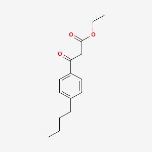 molecular formula C15H20O3 B2697243 Ethyl (4-n-butylbenzoyl)acetate CAS No. 1260859-10-6