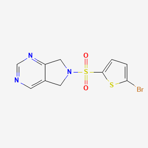 6-((5-bromothiophen-2-yl)sulfonyl)-6,7-dihydro-5H-pyrrolo[3,4-d]pyrimidine