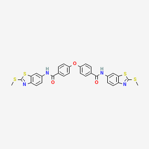 N-(2-methylsulfanyl-1,3-benzothiazol-6-yl)-4-[4-[(2-methylsulfanyl-1,3-benzothiazol-6-yl)carbamoyl]phenoxy]benzamide