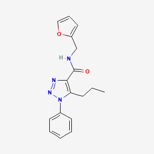 molecular formula C17H18N4O2 B2697263 N-(furan-2-ylmethyl)-1-phenyl-5-propyl-1H-1,2,3-triazole-4-carboxamide CAS No. 950235-99-1