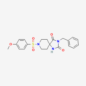 3-Benzyl-8-((4-methoxyphenyl)sulfonyl)-1,3,8-triazaspiro[4.5]decane-2,4-dione