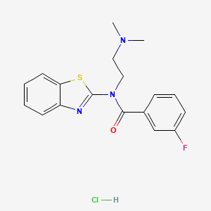 N-(benzo[d]thiazol-2-yl)-N-(2-(dimethylamino)ethyl)-3-fluorobenzamide hydrochloride