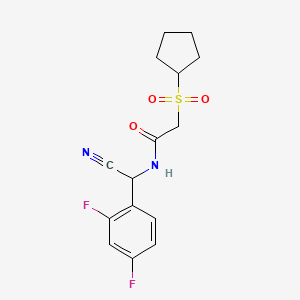 N-[cyano(2,4-difluorophenyl)methyl]-2-(cyclopentanesulfonyl)acetamide