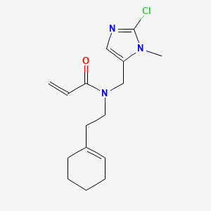 N-[(2-Chloro-3-methylimidazol-4-yl)methyl]-N-[2-(cyclohexen-1-yl)ethyl]prop-2-enamide