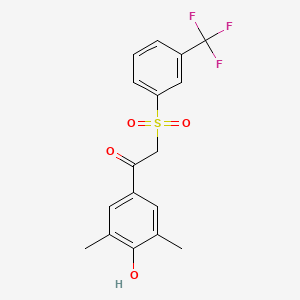 1-(4-Hydroxy-3,5-dimethylphenyl)-2-{[3-(trifluoromethyl)phenyl]sulfonyl}-1-ethanone
