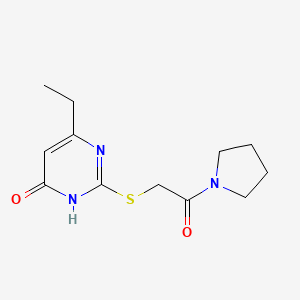 6-ethyl-2-((2-oxo-2-(pyrrolidin-1-yl)ethyl)thio)pyrimidin-4(3H)-one