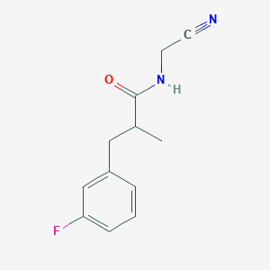 molecular formula C12H13FN2O B2697302 N-(cyanomethyl)-3-(3-fluorophenyl)-2-methylpropanamide CAS No. 2094330-84-2