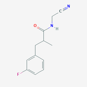 N-(cyanomethyl)-3-(3-fluorophenyl)-2-methylpropanamide