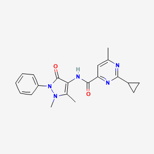 2-Cyclopropyl-N-(1,5-dimethyl-3-oxo-2-phenylpyrazol-4-yl)-6-methylpyrimidine-4-carboxamide
